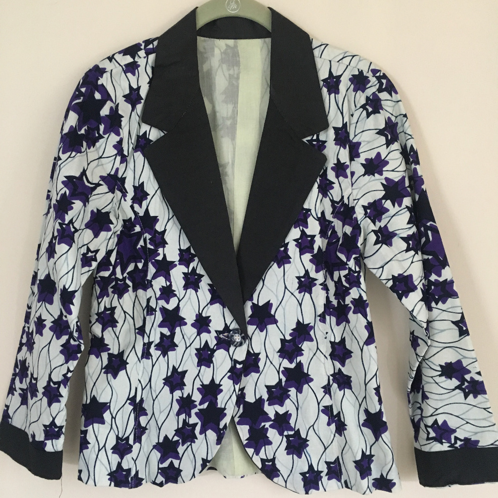 Ankara African Print Star Blazer